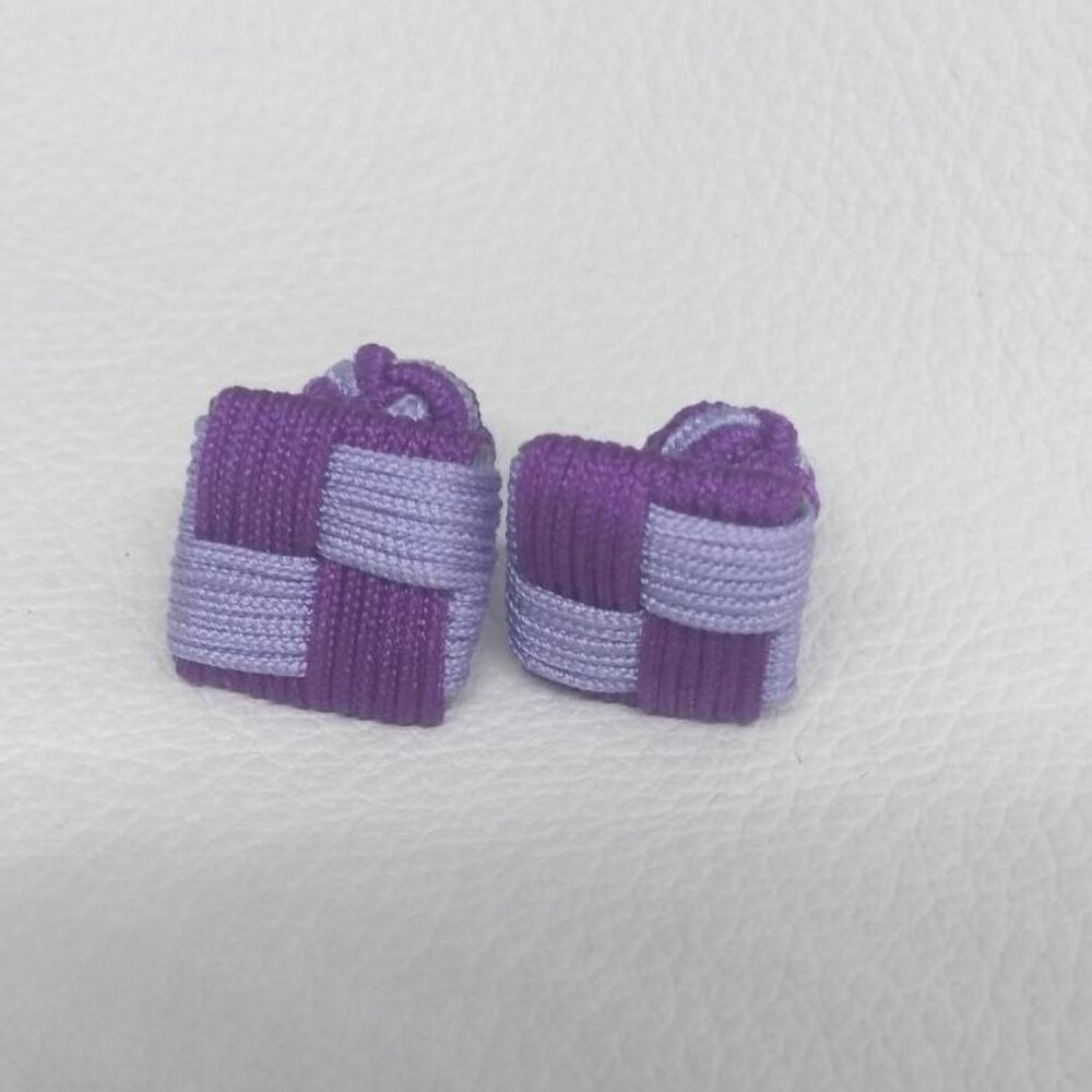 Purple Color Woven Vintage Antique cufflinks cuff links Tuxedo Formalwear grooms